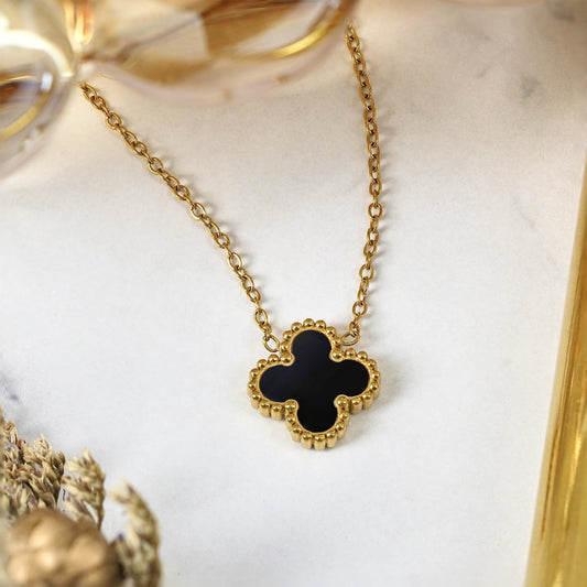 Clover Necklace with Gold Chain