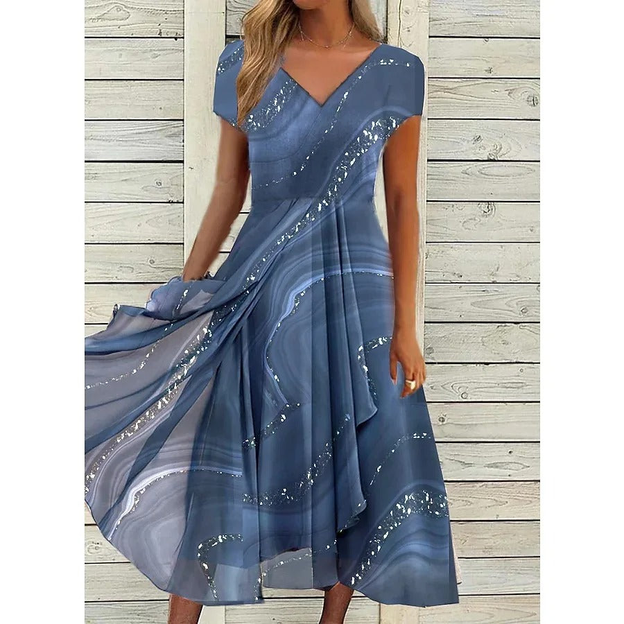 Berry - Robe midi à décolleté en cœur