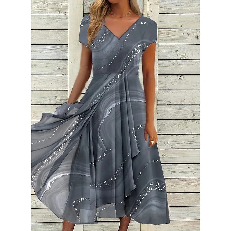 Berry - Robe midi à décolleté en cœur