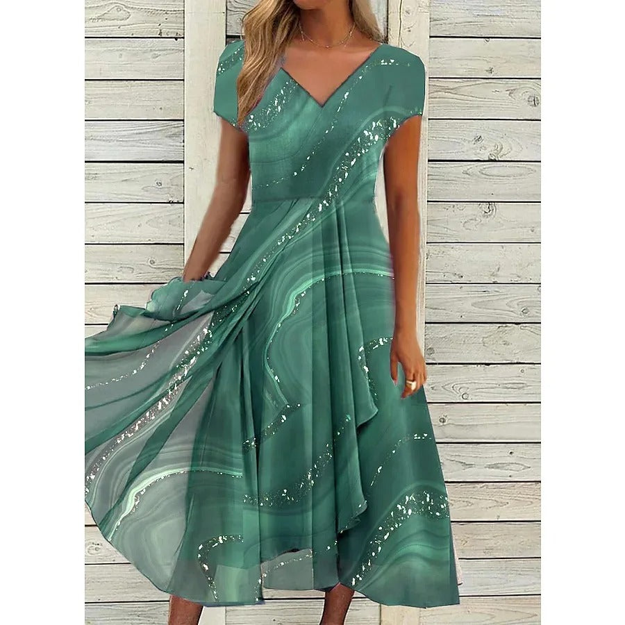 Berry - Robe midi à décolleté en cœur