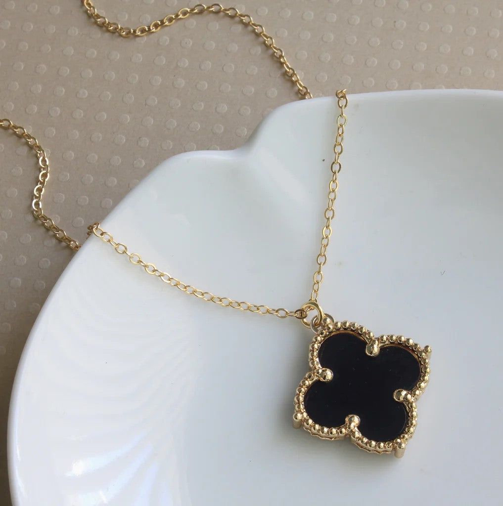 Clover Necklace with Gold Chain