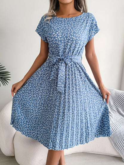 FENNA - ROBE ÉLÉGANCE PLISSÉE À FLEURS