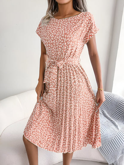 FENNA - ROBE ÉLÉGANCE PLISSÉE À FLEURS